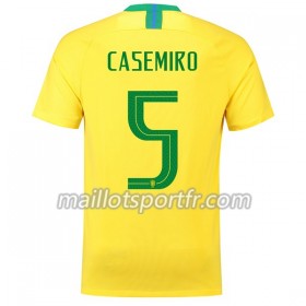 Maillot de Foot Brésil Casemiro 5 Domicile Coupe du monde 2018
